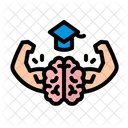 Cerebro Fuerte Pesa Icono