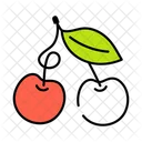 Prunus Avium Cerezas Fruta Fresca Icon