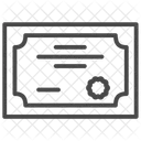Cerificate Credentials License Icon
