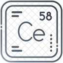 Cerio Quimica Tabela Periodica Ícone