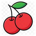 Cerises Fruits Alimentation Saine Icône