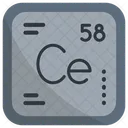 Cerium Chemistry Periodic Table Icon