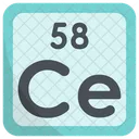 Cerium Periodic Table Chemists Icon