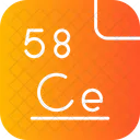 Cerium Periodic Table Chemistry Icon
