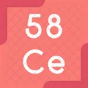 Cerium Periodic Table Chemistry Icon