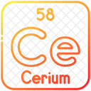 Cerium Chemistry Periodic Table Icon