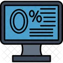 Cero Por Ciento Por Ciento Venta Icono