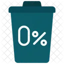 Cero Desperdicio Cero Por Ciento Icono