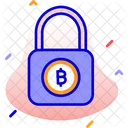 Bloqueo Cifrado De Bitcoin Bloqueo De Bitcoin Icon