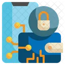 Cerradura de billetera digital  Icono