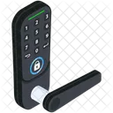 Icono De Cerradura De Puerta Inteligente Isometrica Icono