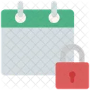 Calendario Bloqueo Seguridad Icono