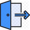 Cerrar Sesion Puerta Entrar Icono