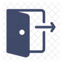 Salir Cerrar Sesion Puerta Icono