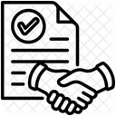 確実性、合意、契約 アイコン