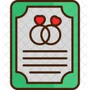 Certidão de casamento  Ícone