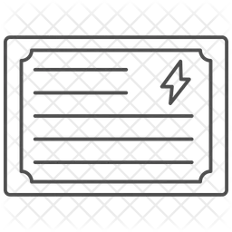 Certificação de economia de energia  Ícone