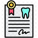 Certificado Dente Diploma Ícone