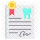 Certificado Dente Diploma Ícone