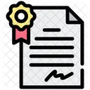 Certificado Qualidade De Dados Acordo Ícone