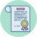 Certificado Titulo Academico Escritura Icono