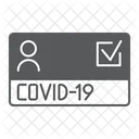 Certificado covid 19  Icono