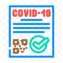 Certificado covid  Icono