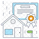 Certificado de casa  Ícone