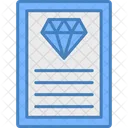 Certificado de diamante  Icono