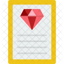 Certificado de diamante  Icono