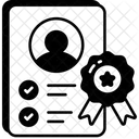 Funcionario Certificado Diploma Ícone