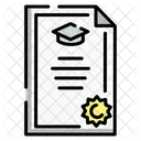 Certificado Diploma Titulo Icono
