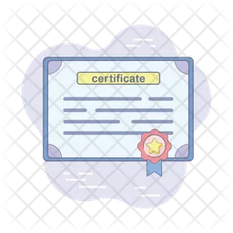 Certificado de grau  Ícone