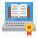 Portatil Libro Elearning Icono