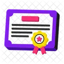 Certificado de títulos  Ícone