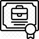 Certificado de treinamento empresarial  Ícone