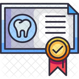 Certificado dental  Icono