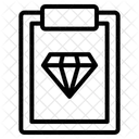 Certificado De Diamante Ícone