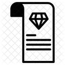 Certificado De Diamante Ícone