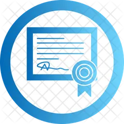 Diploma certificado  Icono