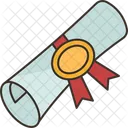 Certificado educacional  Ícone