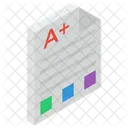 Certificado Escritura Diploma Ícone