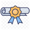Grau Diploma Certificado Ícone
