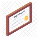 Certificado Documento De Competencia Certificado Academico Ícone