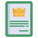 Certificado  Ícone