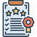Certificado Portapapeles Estandar Icono