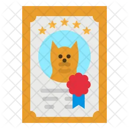 Certificado de mascota  Icono