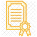 Certificat Duotone Line Icon Icône