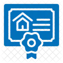 Certificate Document House Icon