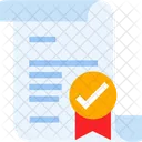 Certificate Check Mark Icon